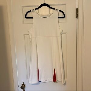 Tuckernuck White Athletic Dress with Multi-Color Details